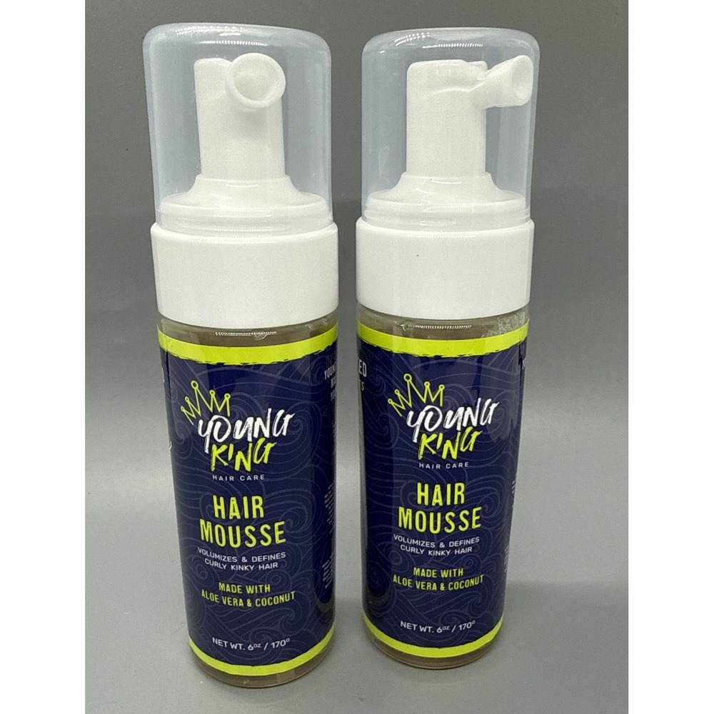 Lot Of 2 Young King Hair Care - Hair Mousse 6 oz USA